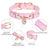 Heart rhinestone PU leather pet collar in Black, close-up detail