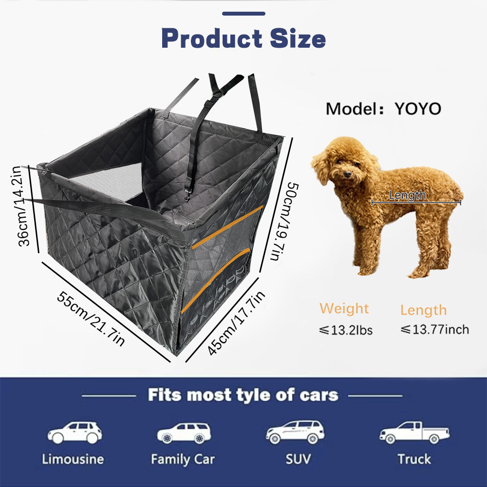 Breathable quilted mesh pet car seat mat with belts, photo 8 of 9