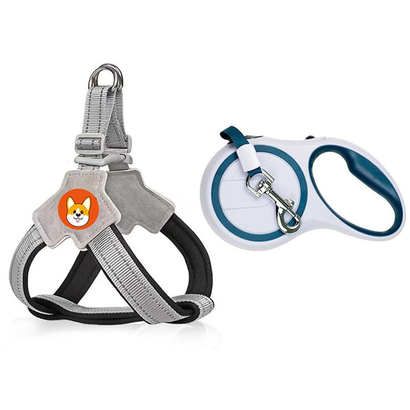 Y-shaped reflective dog harness, ideal for everyday use