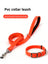 Waterproof orange PVC dog lead with matching collar