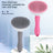 Self-Cleaning Cat Comb for Long Haired Cats, One-Press Fur Release