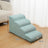Sky blue three-step dog stairs with removable cover