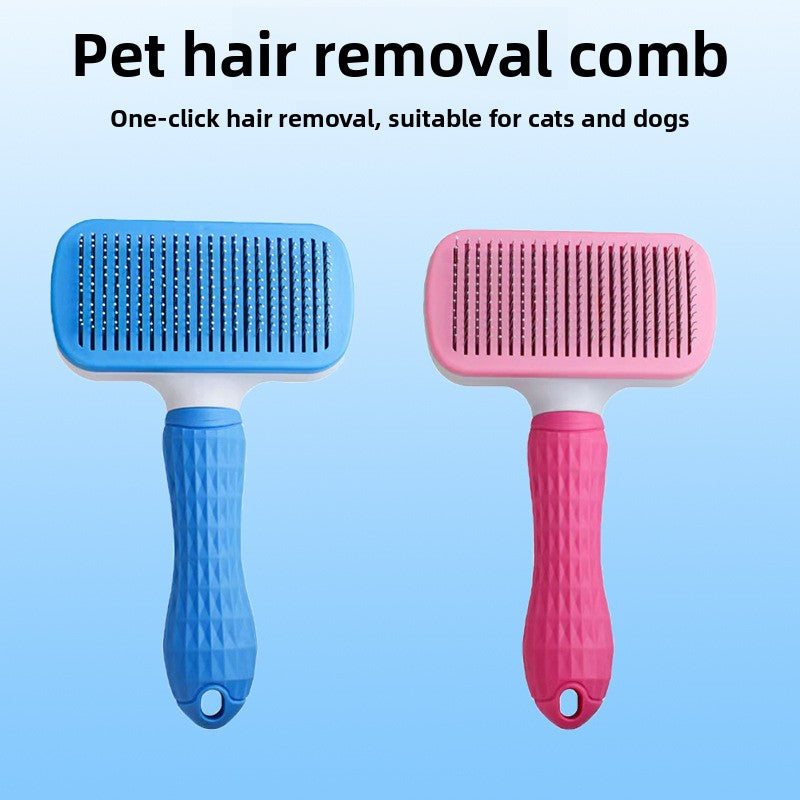 Self-Cleaning Soft Pin Slicker Brush for Detangling Dogs and Cats