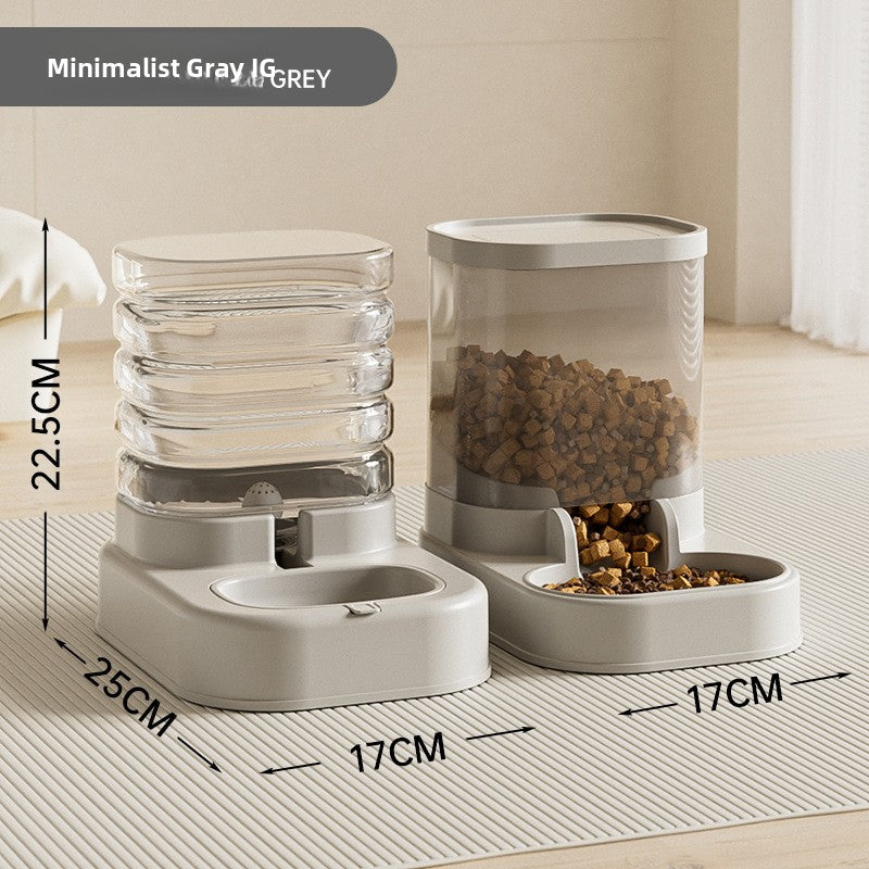 Automatic Pet Food and Water Dispenser with Transparent Design and Included Filter
