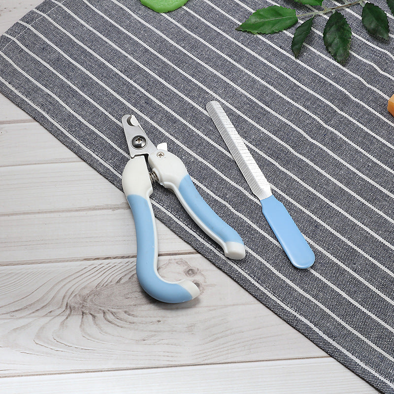 Stainless Steel Pet Nail Clippers with Wave or Curved Handle