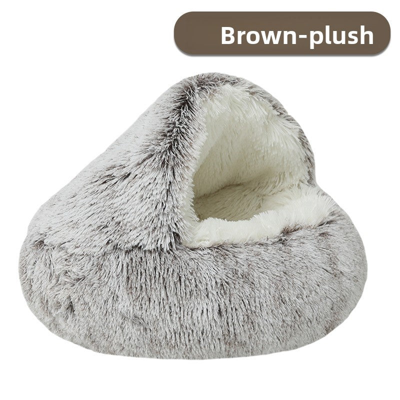 Shell shaped semi-enclosed cat bed, photo 28 of 58