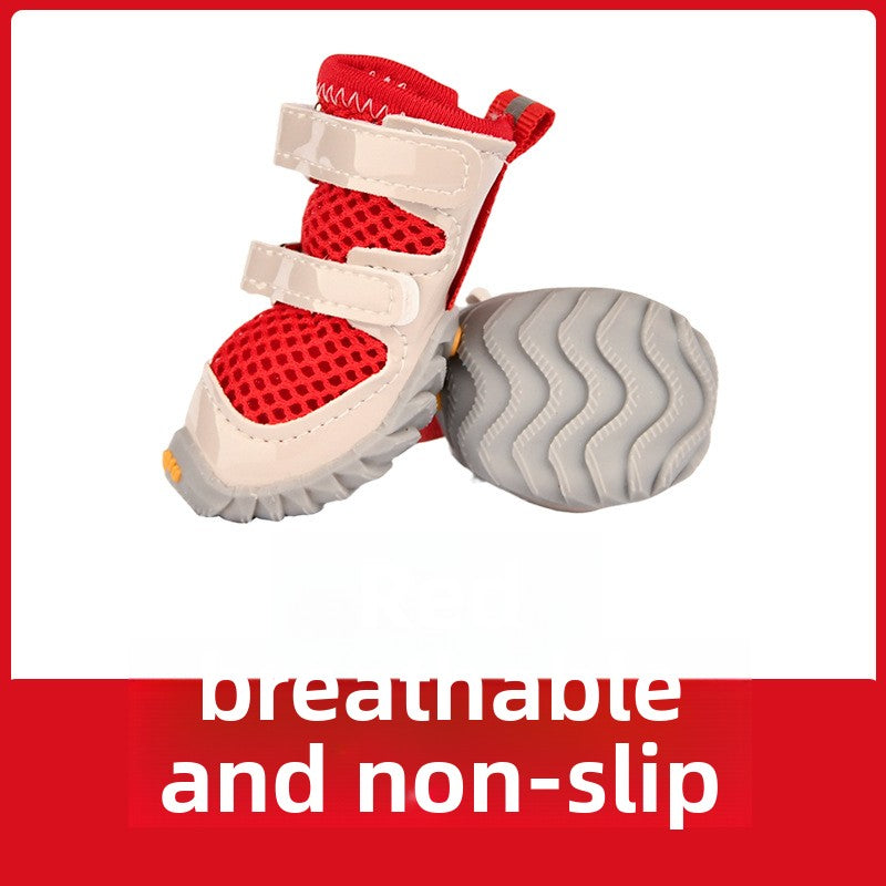 Breathable mesh dog shoes with double straps, available in 9 colours, image 21