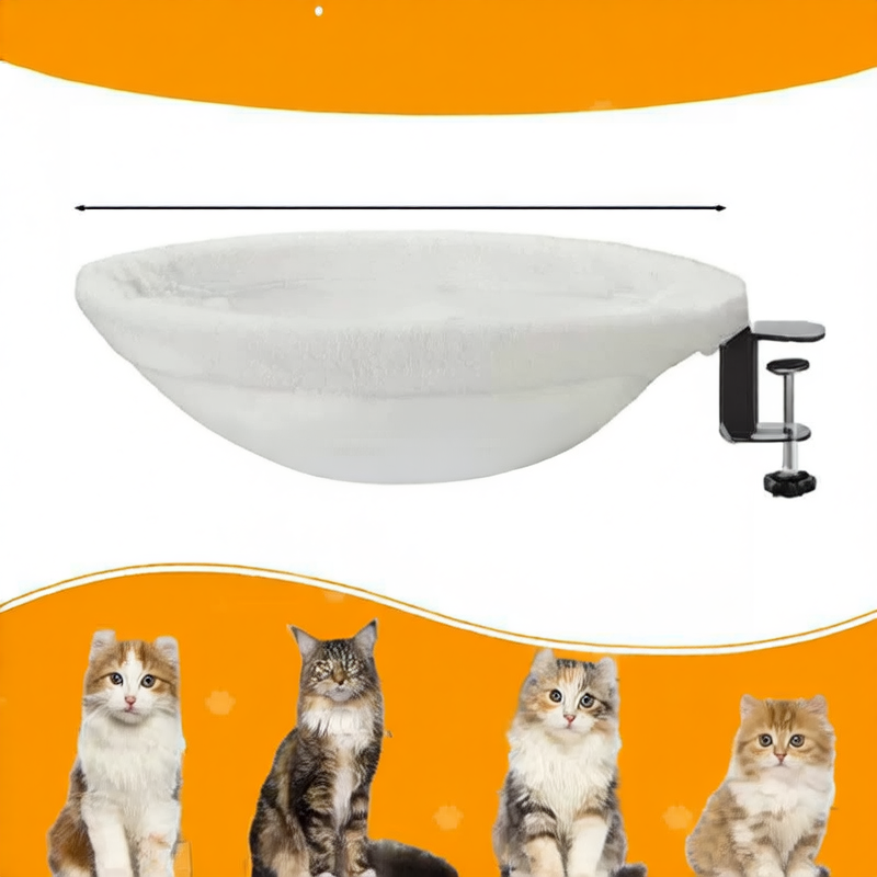 Space-saving indoor cat perch unit in a living room