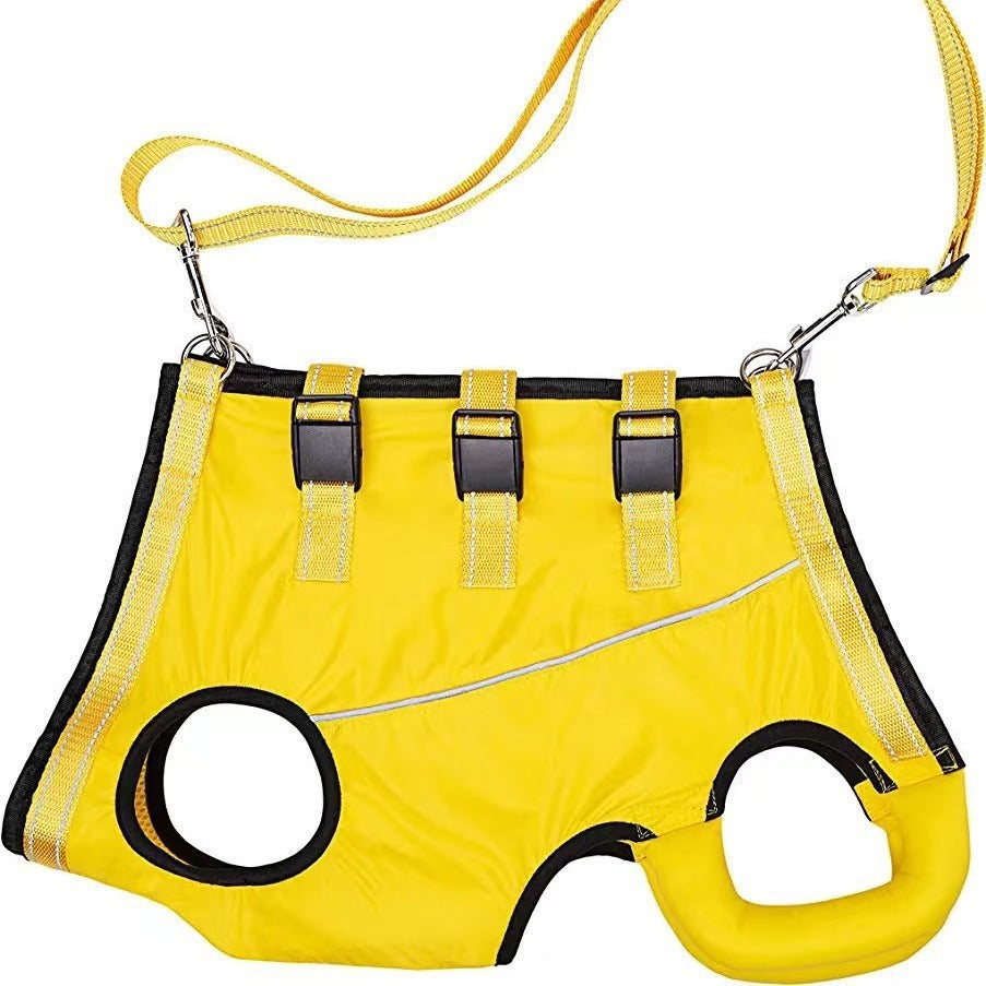 Orange hind leg support sling with handle for senior dogs, product image 2
