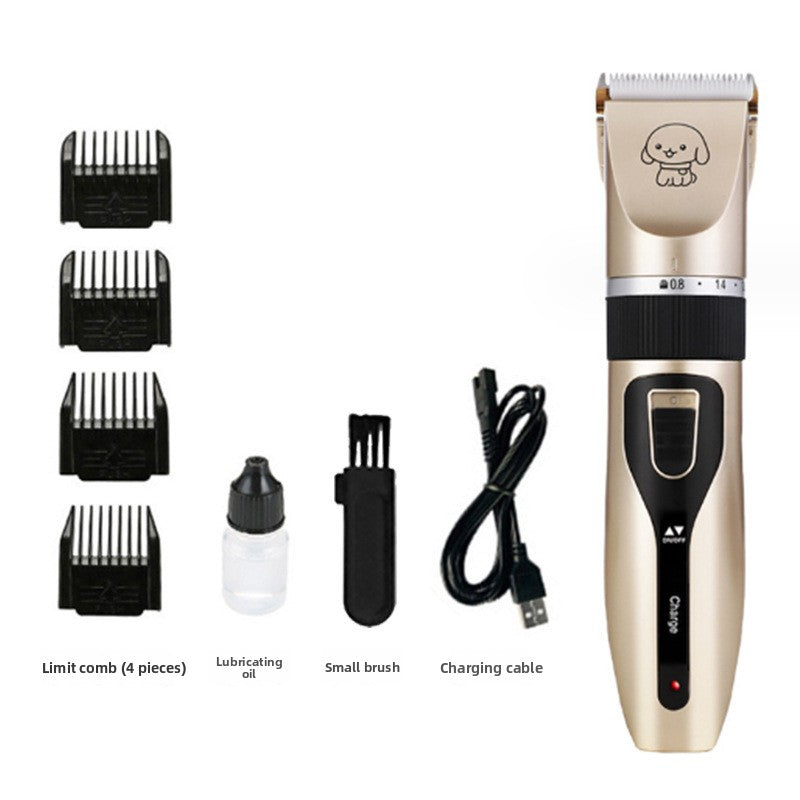 Rechargeable Low Noise Clipper Kit with Guide Combs for Dogs and Cats
