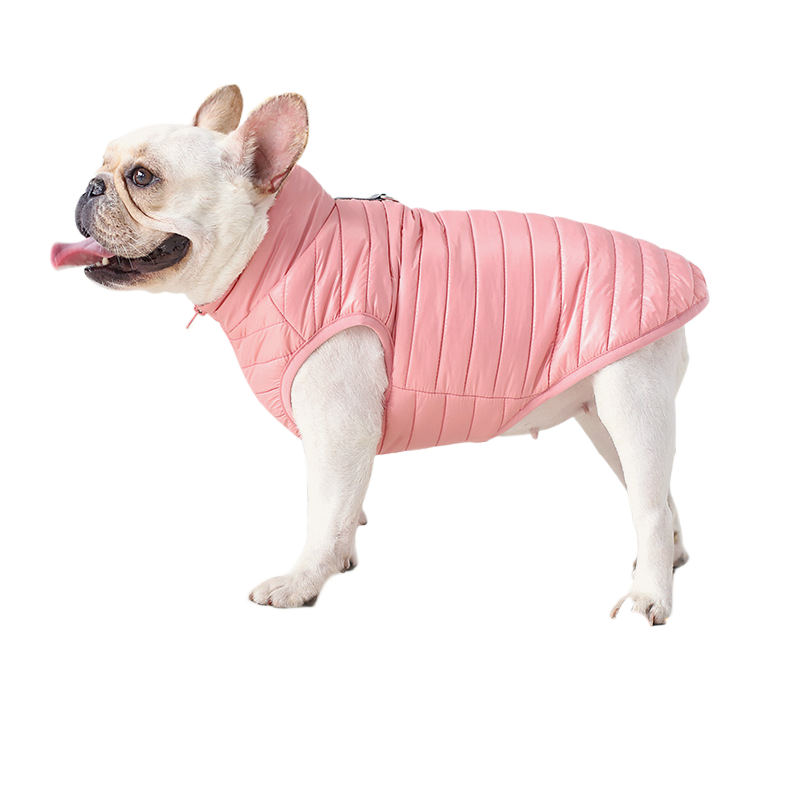 Lightweight black nylon dog vest for everyday wear in Black, front view