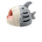 Shark-shaped semi-enclosed cat bed in light grey fabric for cats