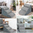 Foam dog stairs in use beside sofas and beds with small dogs climbing up