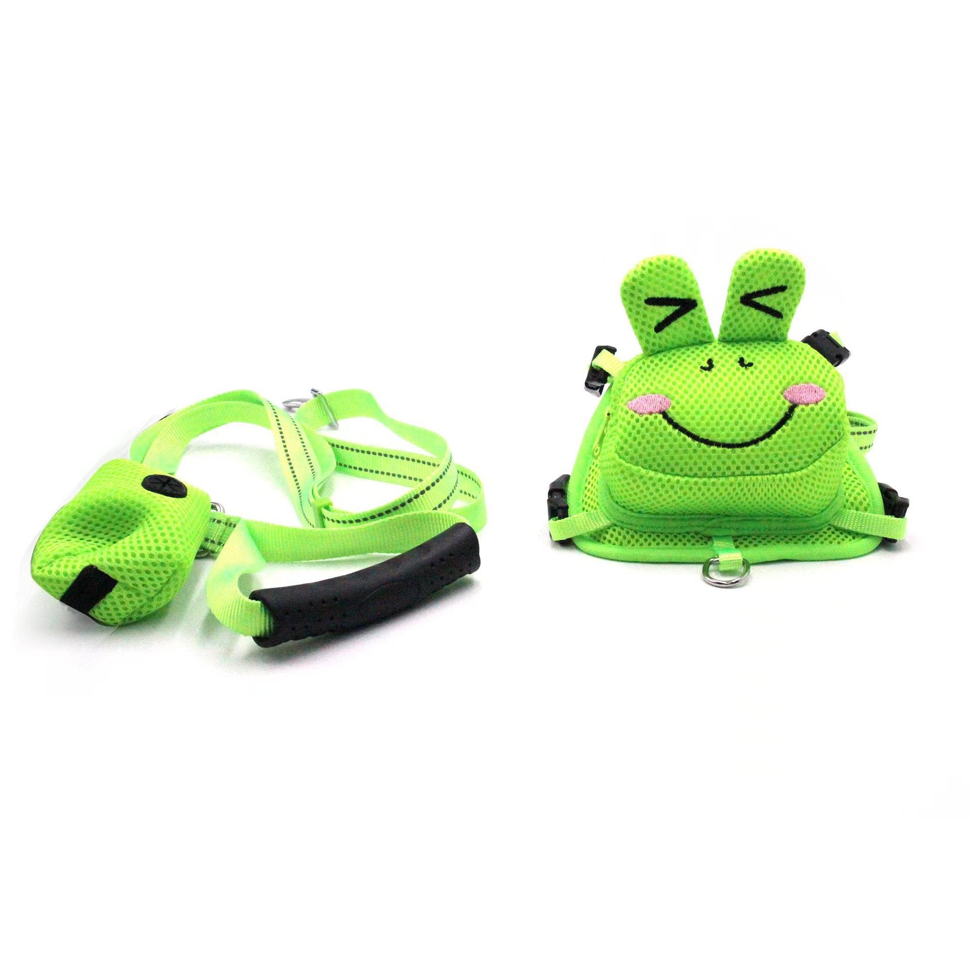 Cartoon frog and duck dog backpack, main product photo