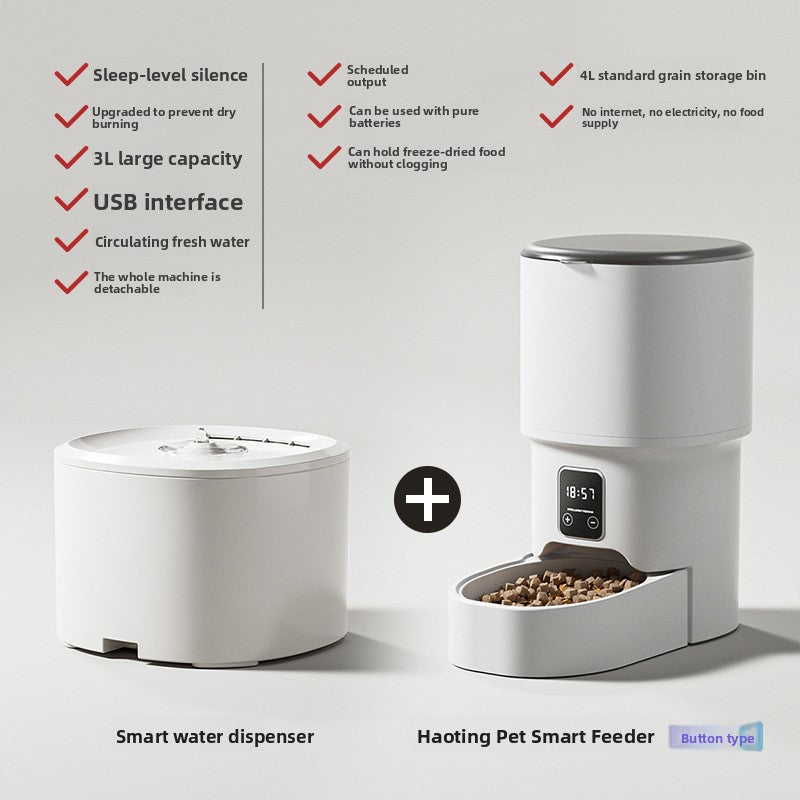 Automatic Pet Feeder with Wi-Fi Remote Control, Timed Feeding and Portion Control
