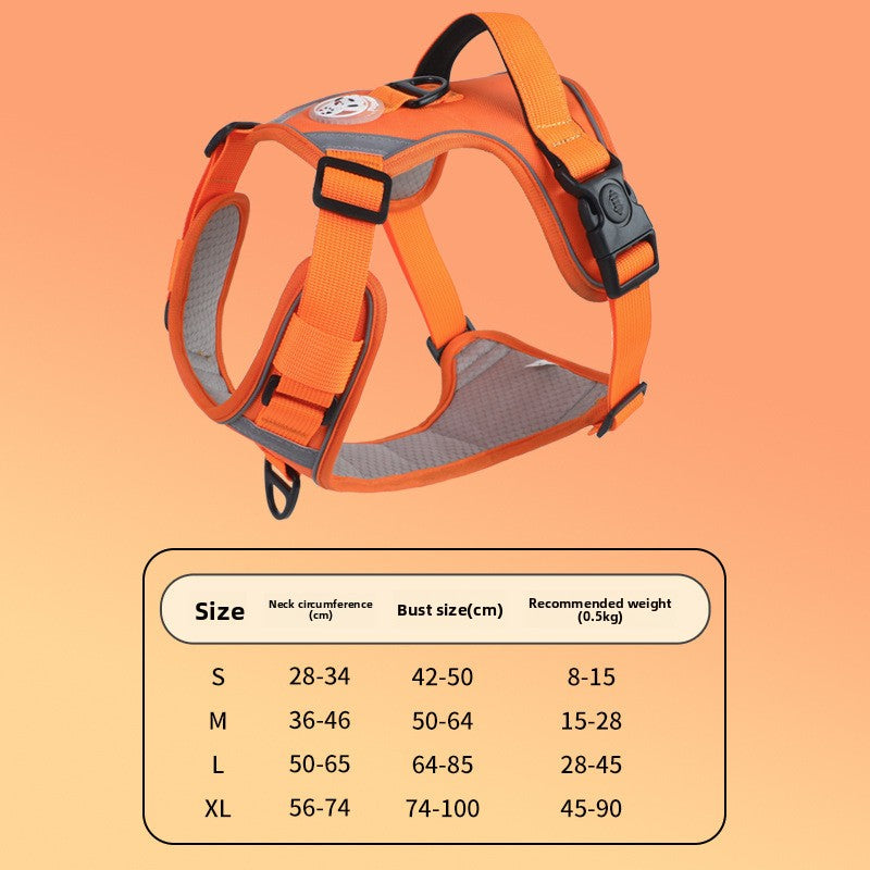 Reflective vest harness for large dogs, available from Pet Royale UK