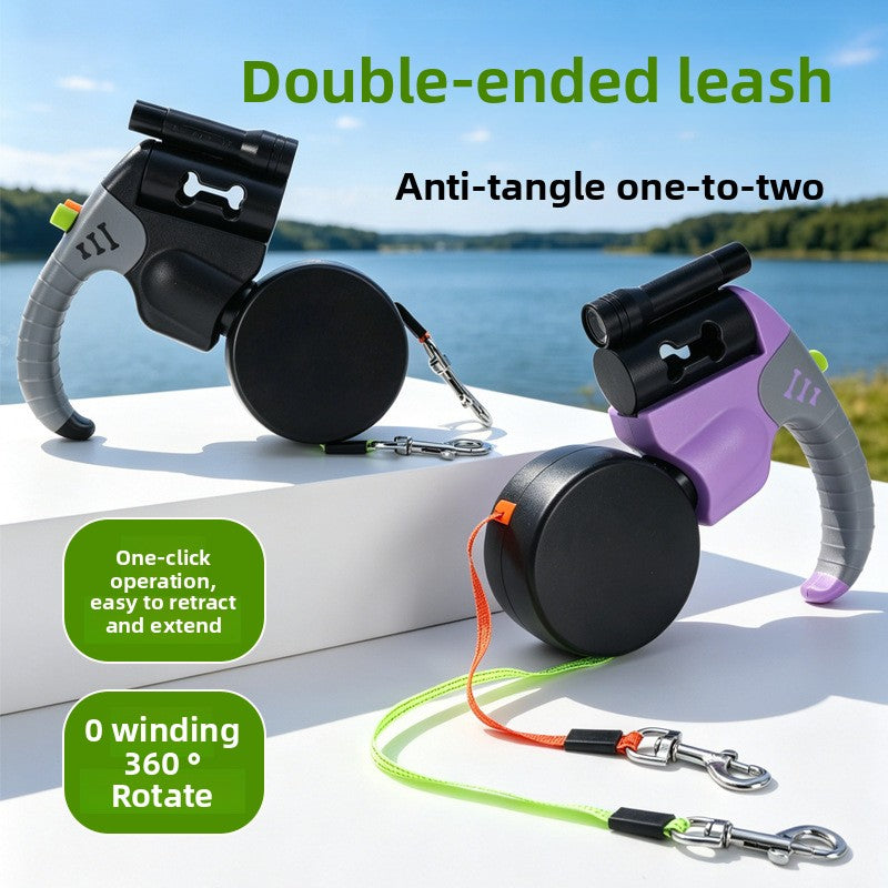 Retractable dog lead with built-in LED torch, product image 1