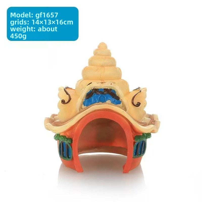 Resin rock turtle basking platform and reptile hide in Style BF1657