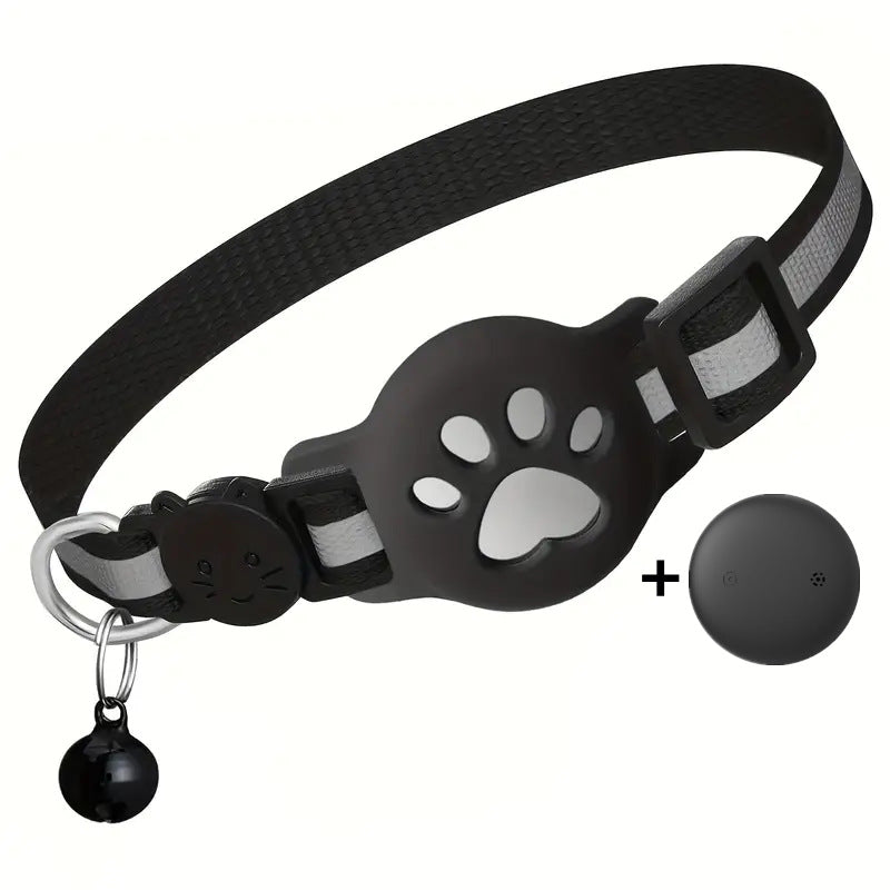 Breakaway cat collar with Bluetooth locator tag in silicone holder, product image 14