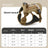 Tactical nylon dog harness with reflective strips in military green, view 6