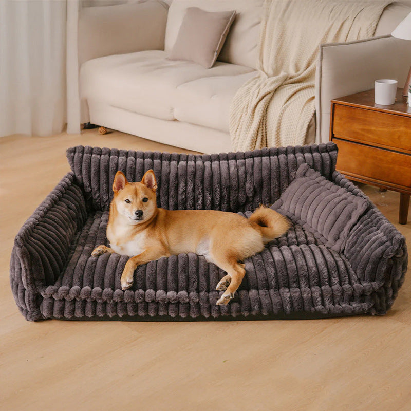 Plush pet sofa bed with removable pad for dogs and cats, photo 16