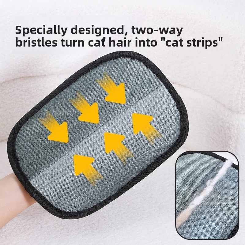 Velvet Electrostatic Pet Hair Removal Glove for Dogs and Cats
