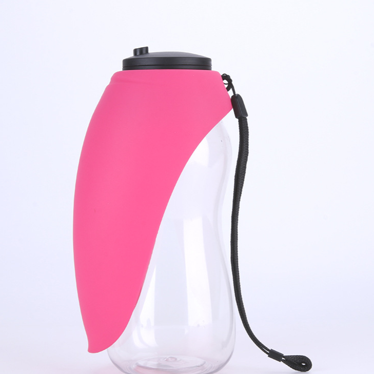 Sky blue portable pet water bottle cup for walks, view 6