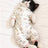 Cute kitty print pet pyjamas on a small dog, view 1
