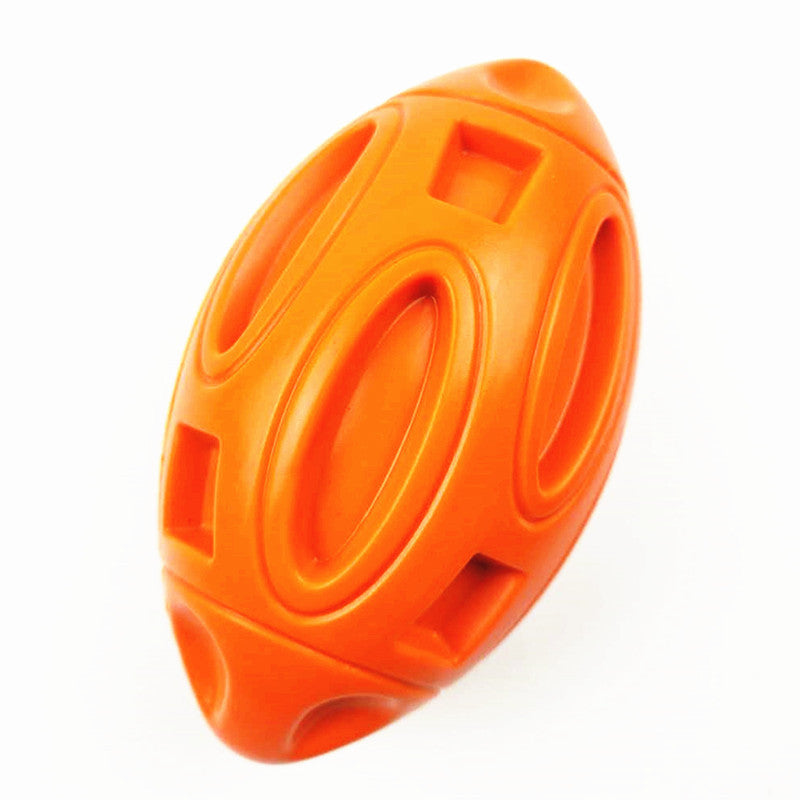 Squeaky rugby ball rubber dog toy - photo 5