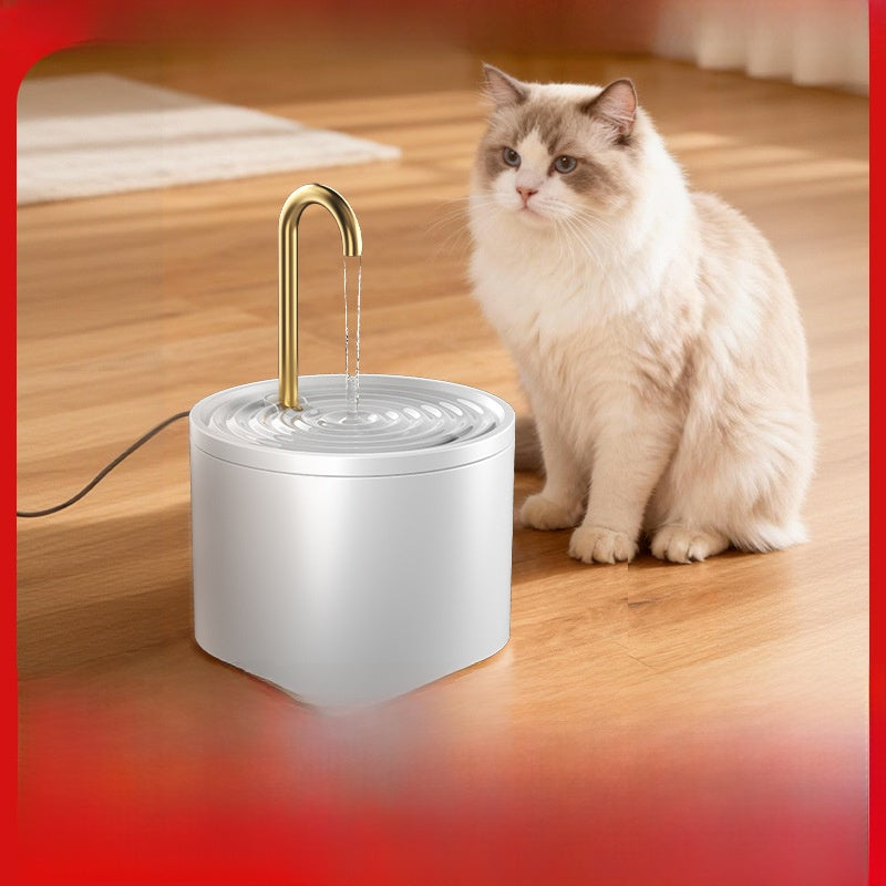Automatic Ceramic Pet Water Fountain with Silent Pump and Filter Sponge for Cats