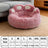 Grey bear paw shaped round plush pet bed, view 29