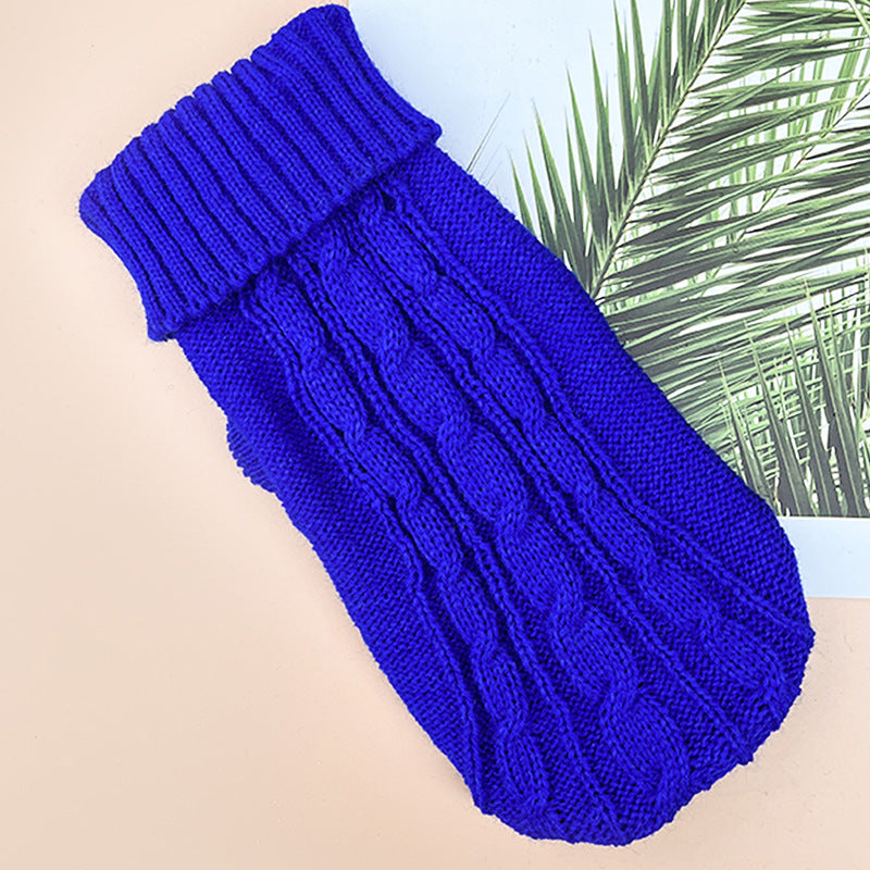 Thick acrylic cable knit dog jumper, available in 13 colours, image 69