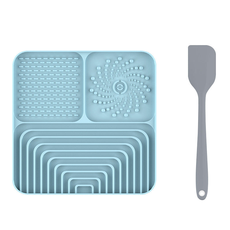 Silicone Pet Lick Mat Slow Feeder Tray with Suction Cup Non-Slip Base for Cats and Dogs