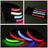 Reflective LED dog collars in red, blue, green and pink