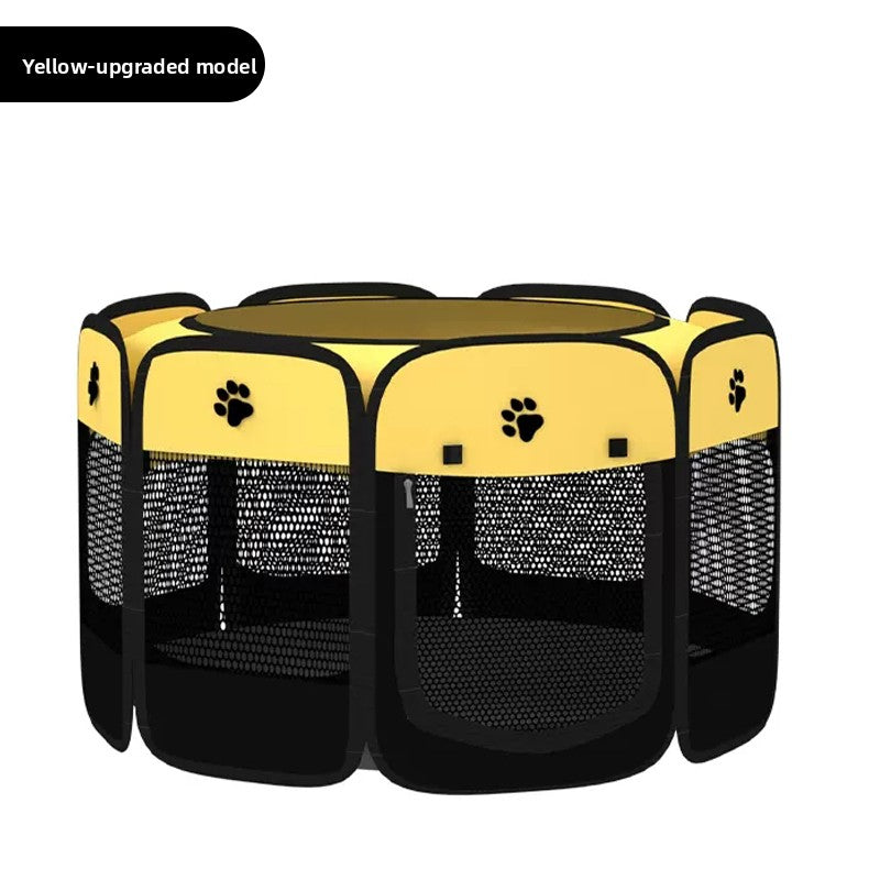 Grey enclosed pet whelping tent with removable pad, photo 18
