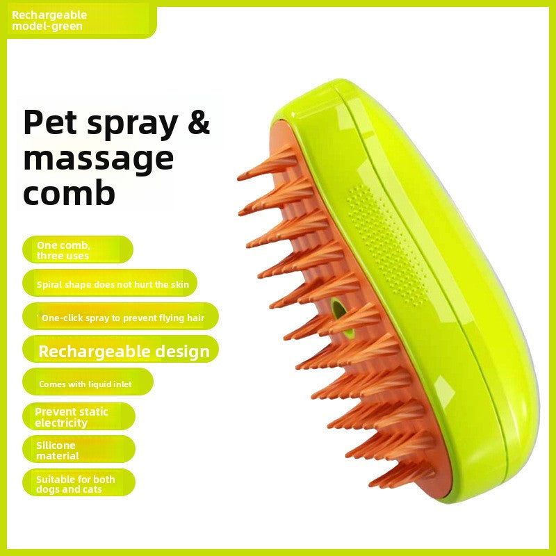 Handle Spray Brush with Massage, Anti-Static Mist Grooming Comb