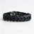 Vintage braided cowhide leather dog collar with bronze buckle, product image 12