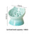 Ceramic High-Foot Cat Bowl with Slanted Rim, Slow-Feeding Feature and Ear Handles
