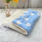 Blue cat print warm fleece pet mat for cats, photo 25