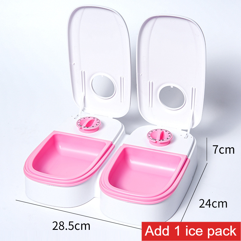 Smart Automatic Pet Feeder with Timed Single or Double Meal Dispensing and Ice Pack Option