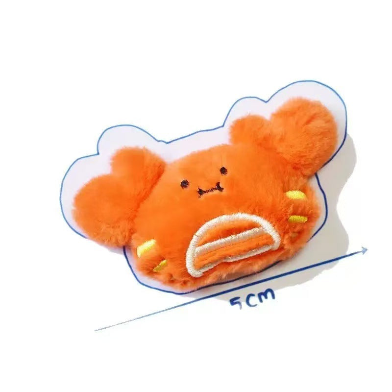 Red crab shaped plush dog toy with soft claws and sound feature - photo 10