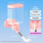 Blue automatic clip on bird water dispenser on cage, view 8