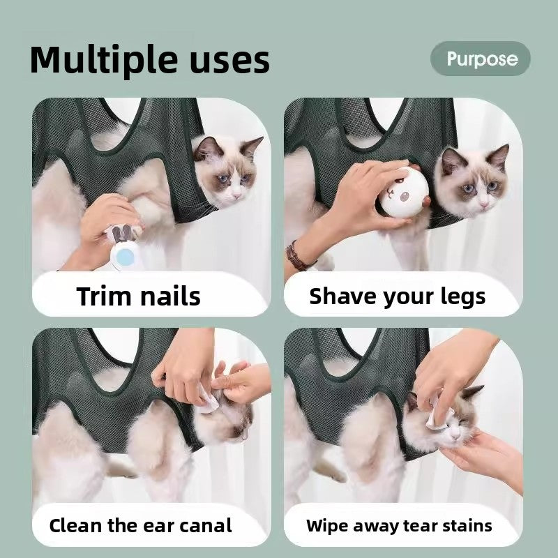 Mesh Grooming Hammock for Dogs and Cats, Restraint Bag for Nail Care