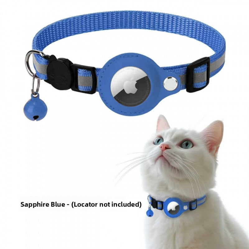 Slim polyester cat collar with bell and AirTag holder, tag not included, product image 9