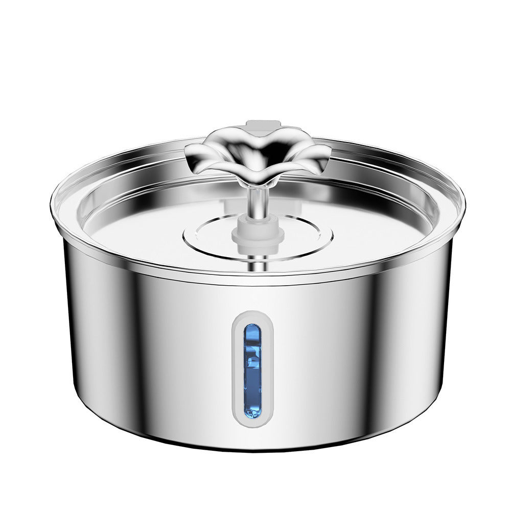 3.2L Stainless Steel Pet Water Dispenser with Quiet Pump and Multiple Outlet Styles