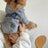 Fleece lined sweatshirt for small dogs and cats in Light Khaki, top view