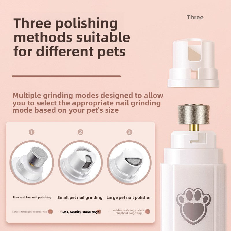 2-in-1 LED Pet Nail Grinder and Clipper with Safety Cover, USB