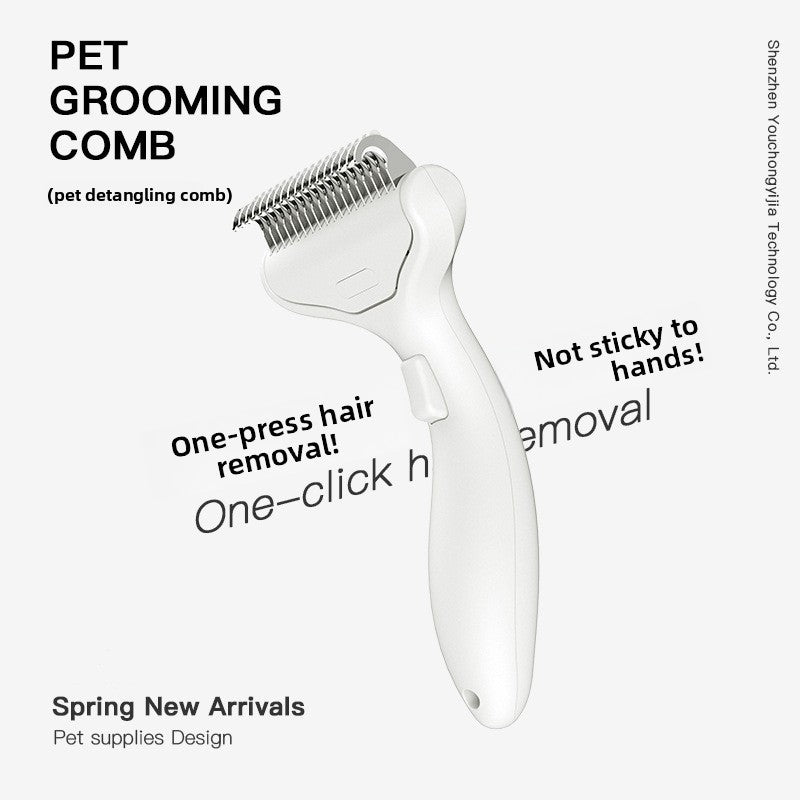 One-Click Detangling Comb for Long Haired Cats and Dogs