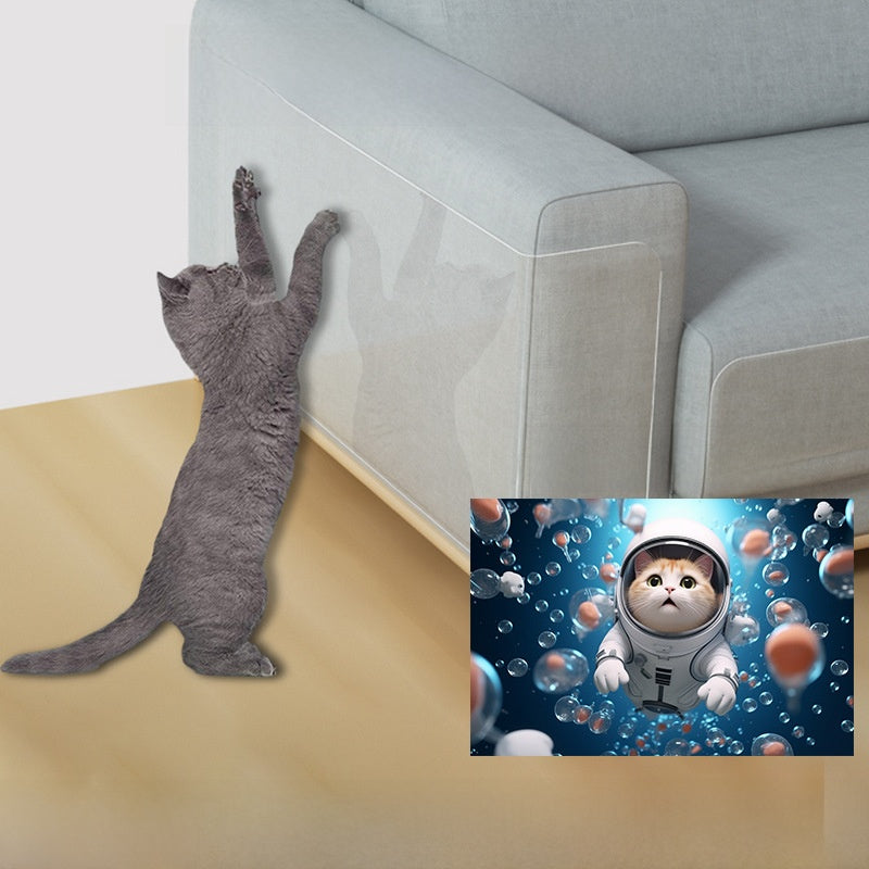 Clear furniture protector sheet against cat scratching, photo 2 of 32