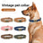 Retro PU leather dog collar and lead, ideal for everyday use